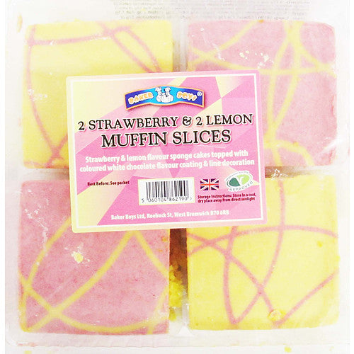 Baker Boys Strawberry & Lemon Muffin Slices